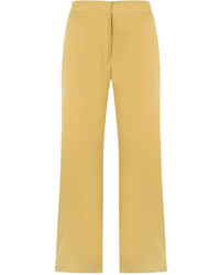 Желтые широкие брюки