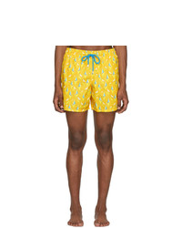 Желтые шорты для плавания с принтом от Vilebrequin