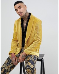 Желтый бархатный пиджак