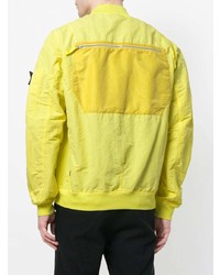 Мужской желтый бомбер от Stone Island Shadow Project