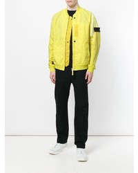 Мужской желтый бомбер от Stone Island Shadow Project