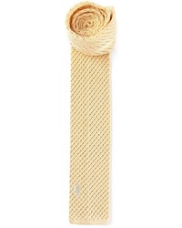 Мужской желтый вязаный галстук от Yves Saint Laurent
