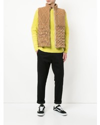 Мужской желтый вязаный свитер от Coohem