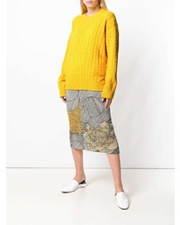 Женский желтый вязаный свитер от Loewe