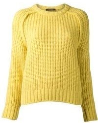 Женский желтый вязаный свитер от Cédric Charlier