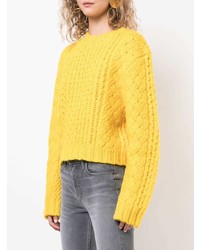 Женский желтый вязаный свитер от R13
