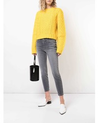 Женский желтый вязаный свитер от R13