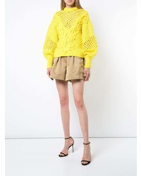 Женский желтый вязаный свитер от Prabal Gurung