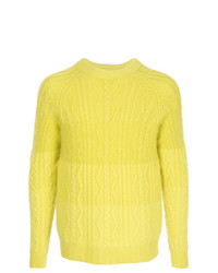 Мужской желтый вязаный свитер от Coohem