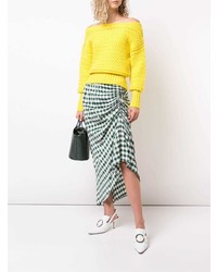 Женский желтый вязаный свитер от Tanya Taylor