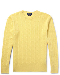 Мужской желтый вязаный свитер от Polo Ralph Lauren