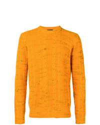 Мужской желтый вязаный свитер от Roberto Collina