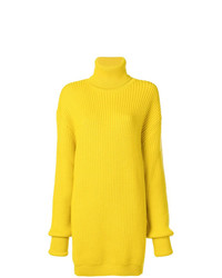 Желтый вязаный свободный свитер от Maison Margiela