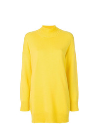 Желтый вязаный свободный свитер от Pringle Of Scotland