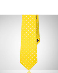 Желтый галстук в горошек