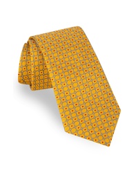 Желтый галстук с геометрическим рисунком