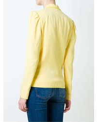 Женский желтый двубортный пиджак от Jean Louis Scherrer Vintage