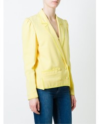 Женский желтый двубортный пиджак от Jean Louis Scherrer Vintage