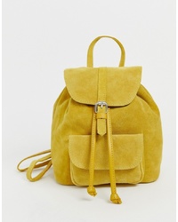 Женский желтый замшевый рюкзак от ASOS DESIGN