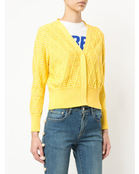 Женский желтый кардиган с ромбами от Coohem