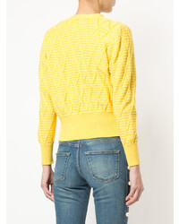 Женский желтый кардиган с ромбами от Coohem