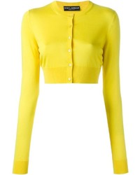 Женский желтый кардиган от Dolce & Gabbana