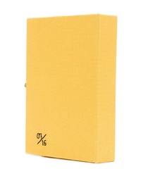 Желтый клатч из плотной ткани от Olympia Le-Tan