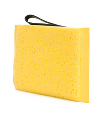 Желтый кожаный клатч с украшением от Christopher Kane