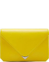 Желтый кожаный клатч от Alexander Wang