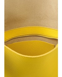 Желтый кожаный клатч от Befree