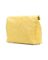 Желтый кожаный клатч от Simon Miller