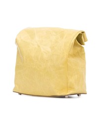 Желтый кожаный клатч от Simon Miller