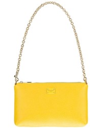 Желтый кожаный клатч от Dolce & Gabbana