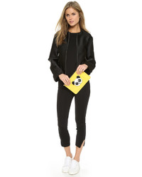 Желтый кожаный клатч от Les Petits Joueurs