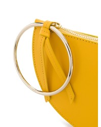 Желтый кожаный клатч от Sara Battaglia
