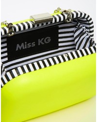 Желтый кожаный клатч от Miss KG