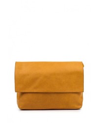Желтый кожаный клатч от Piazza Italia