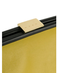 Желтый кожаный клатч от Marni