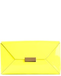Желтый кожаный клатч от Stella McCartney