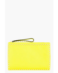 Желтый кожаный клатч от Valentino
