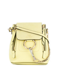 Женский желтый кожаный рюкзак от Chloé