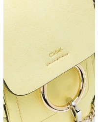 Женский желтый кожаный рюкзак от Chloé