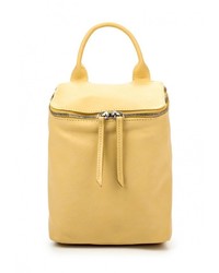 Женский желтый кожаный рюкзак от Moronero