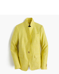Желтый льняной пиджак