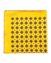 Желтый нагрудный платок с принтом