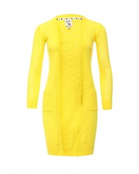 Женский желтый открытый кардиган