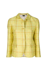 Женский желтый пиджак в шотландскую клетку от Aspesi