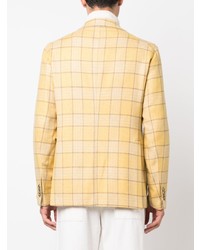 Мужской желтый пиджак в шотландскую клетку от Tagliatore