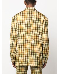 Мужской желтый пиджак в шотландскую клетку от DSQUARED2