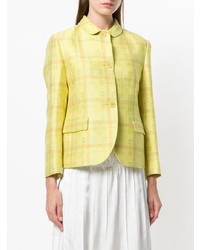 Женский желтый пиджак в шотландскую клетку от Aspesi
